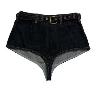 LIONESS Halston Hot Short in Dark Denim
